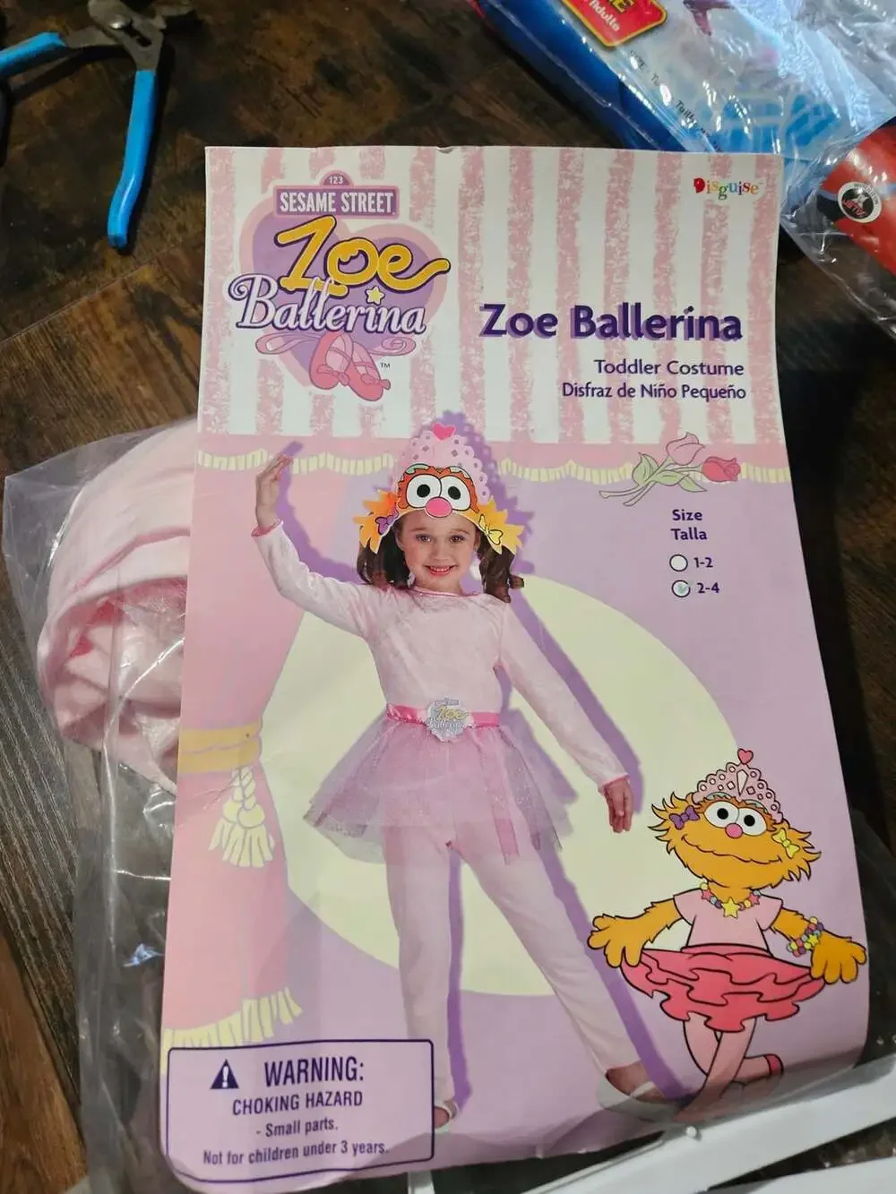 Disguise Sesame Street Zoe Ballerina Size 2-4 Costume
